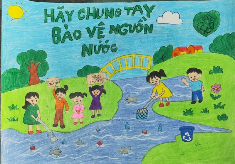 Tranh vẽ tiết kiệm nước dành cho triển lãm