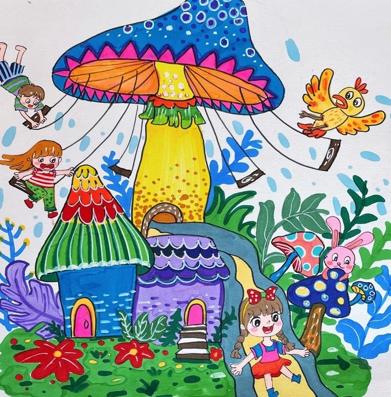 tranh vẽ ý tưởng trẻ thơ 14