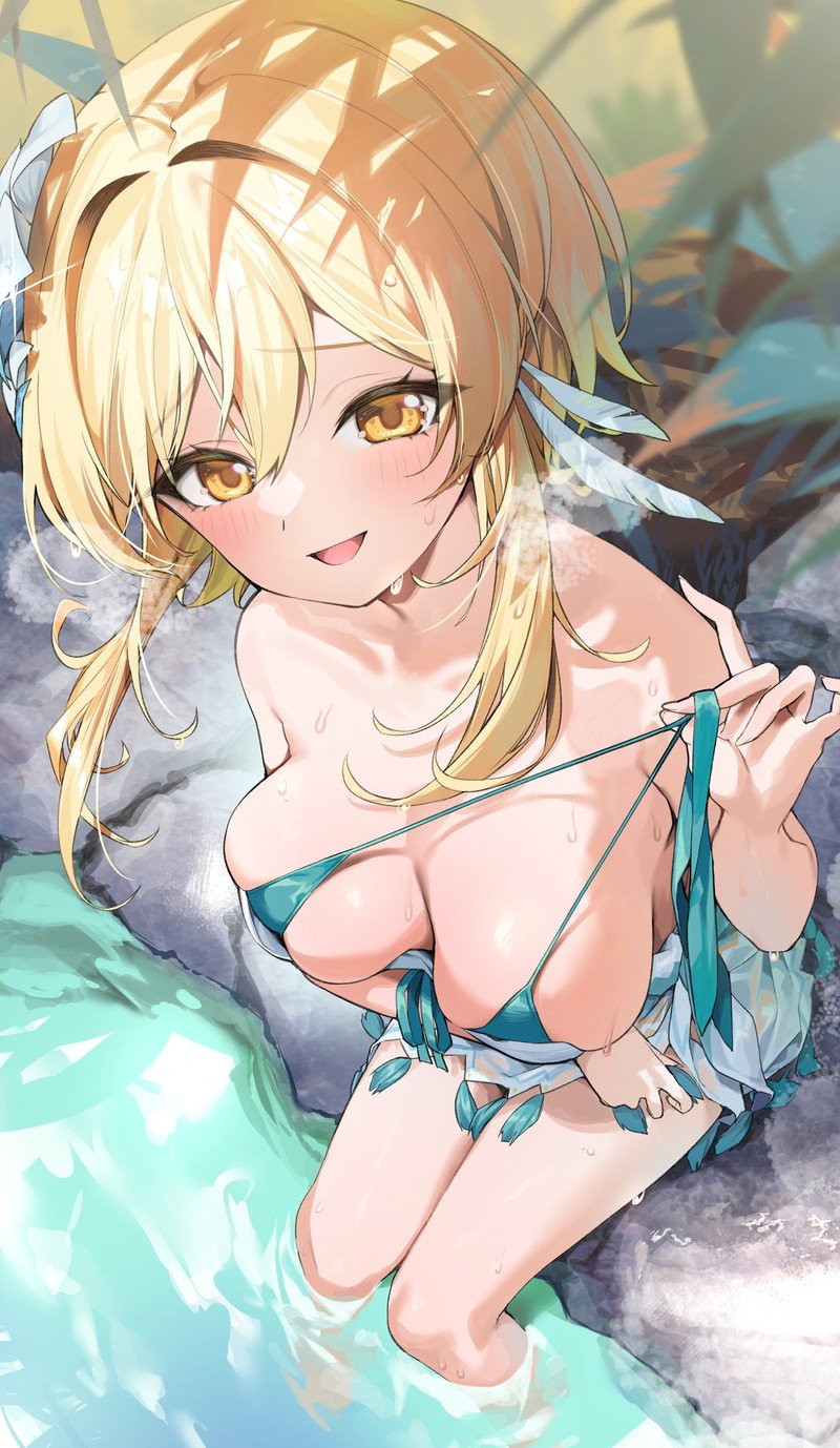 Hình gái anime bikini ngọt ngào đáng yêu