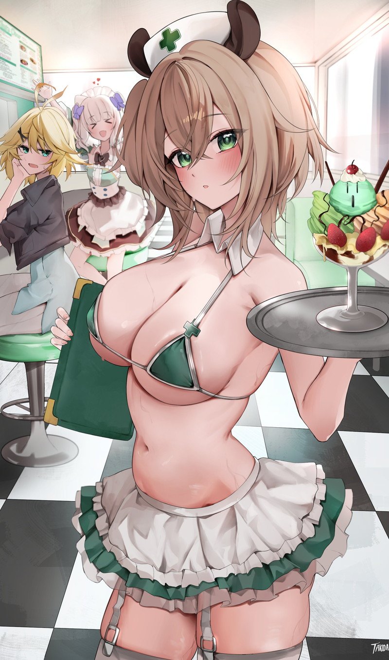 Ảnh gái anime mặc bikini đẹp trên bãi biển