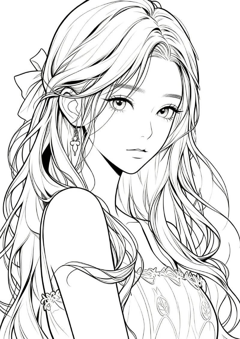 Mẫu Tranh Tô Màu Anime đẹp và ấn tượng