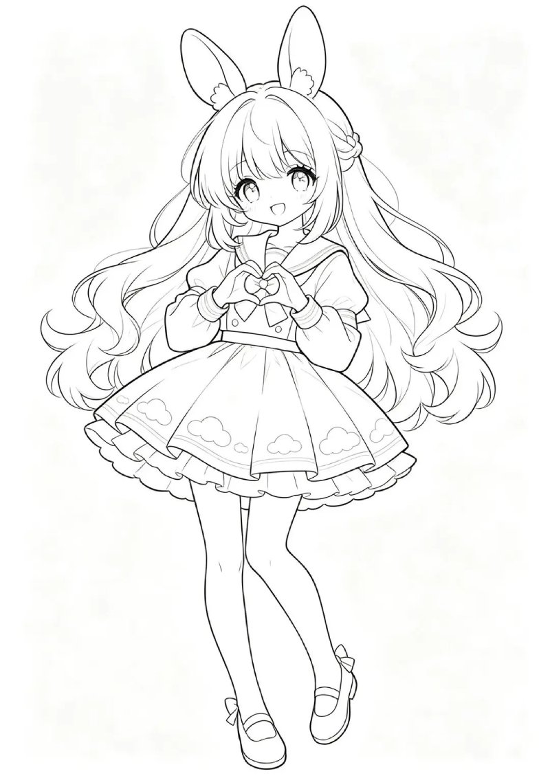 Tranh Tô Màu Anime chibi đáng yêu nhất
