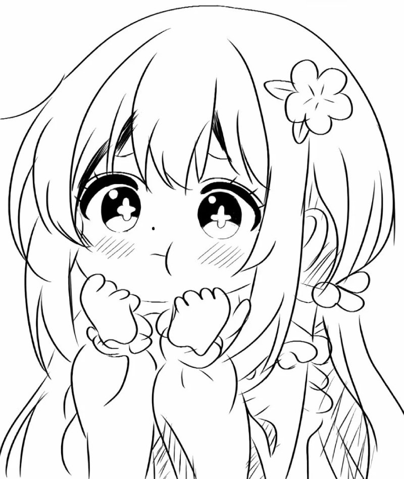 Hình anime cute dành cho hoạt động tô màu